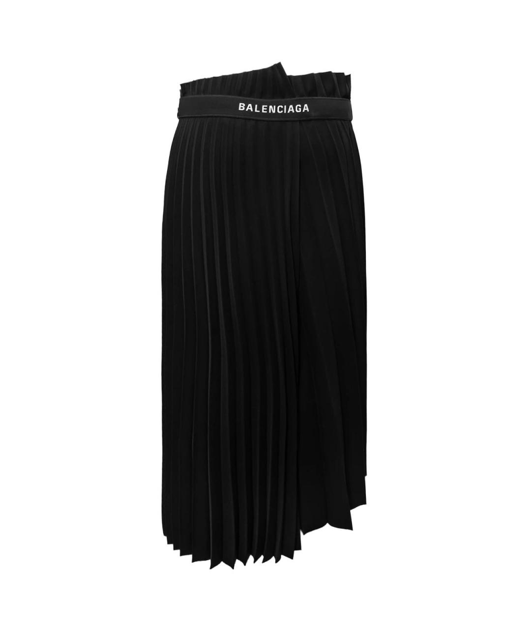 BALENCIAGA Черная полиэстеровая юбка миди, фото 2