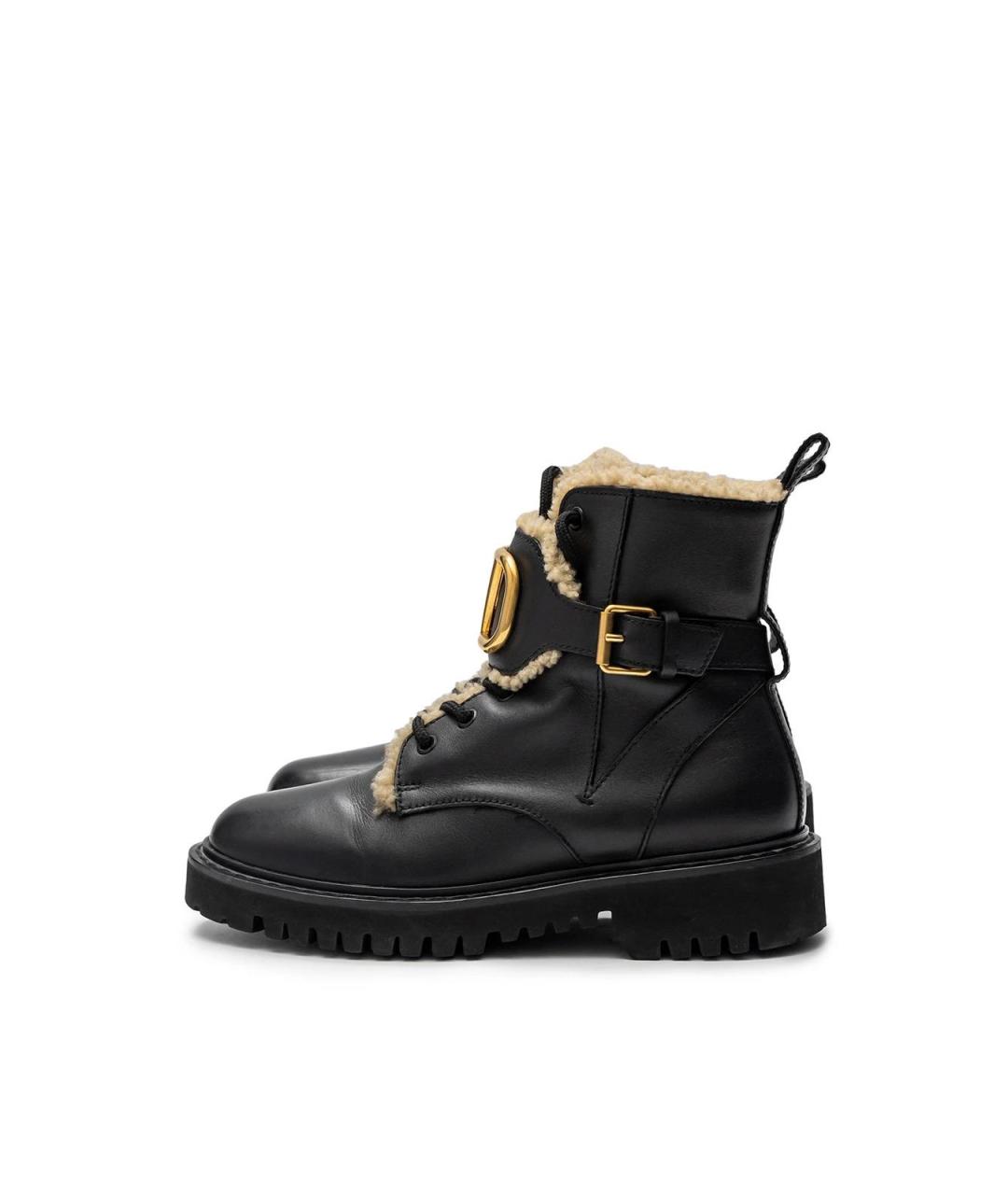 VALENTINO Черные кожаные ботинки, фото 5