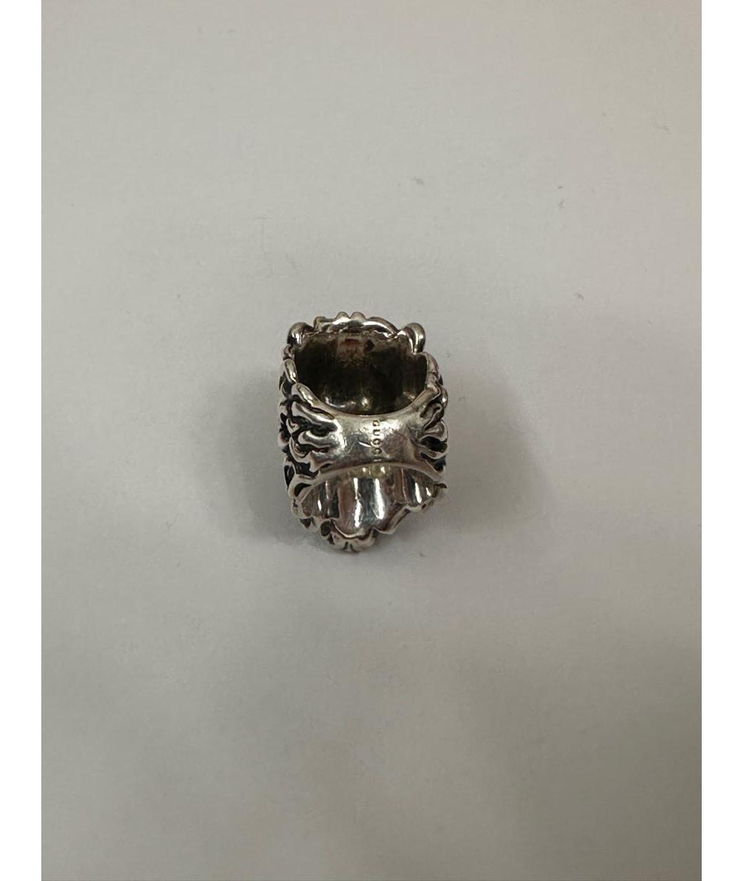 GUCCI Серебряное металлическое кольцо, фото 2
