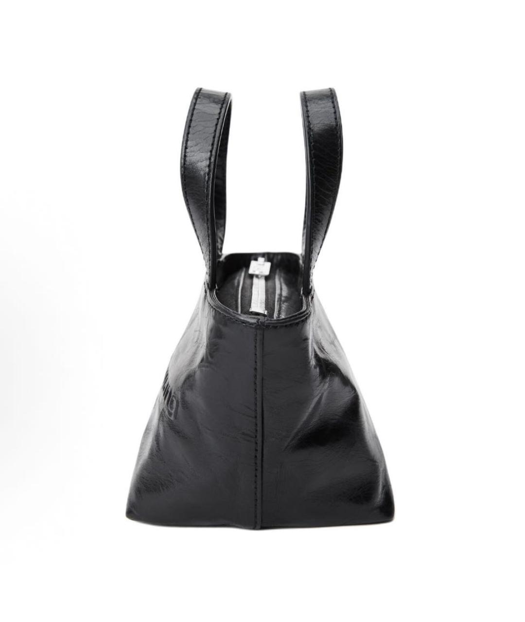 ALEXANDER WANG Черная сумка с короткими ручками из лакированной кожи, фото 4