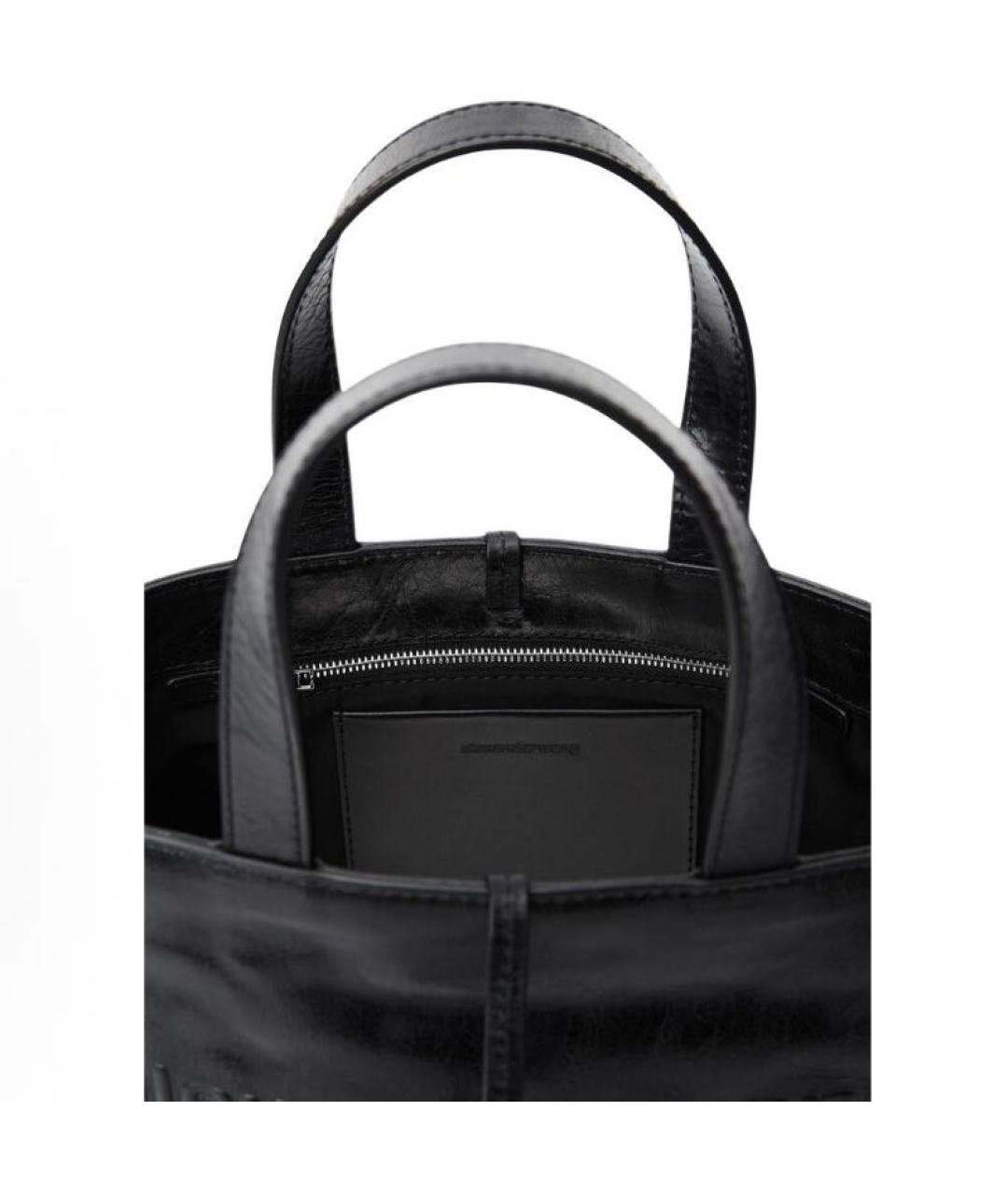 ALEXANDER WANG Черная кожаная сумка с короткими ручками, фото 4
