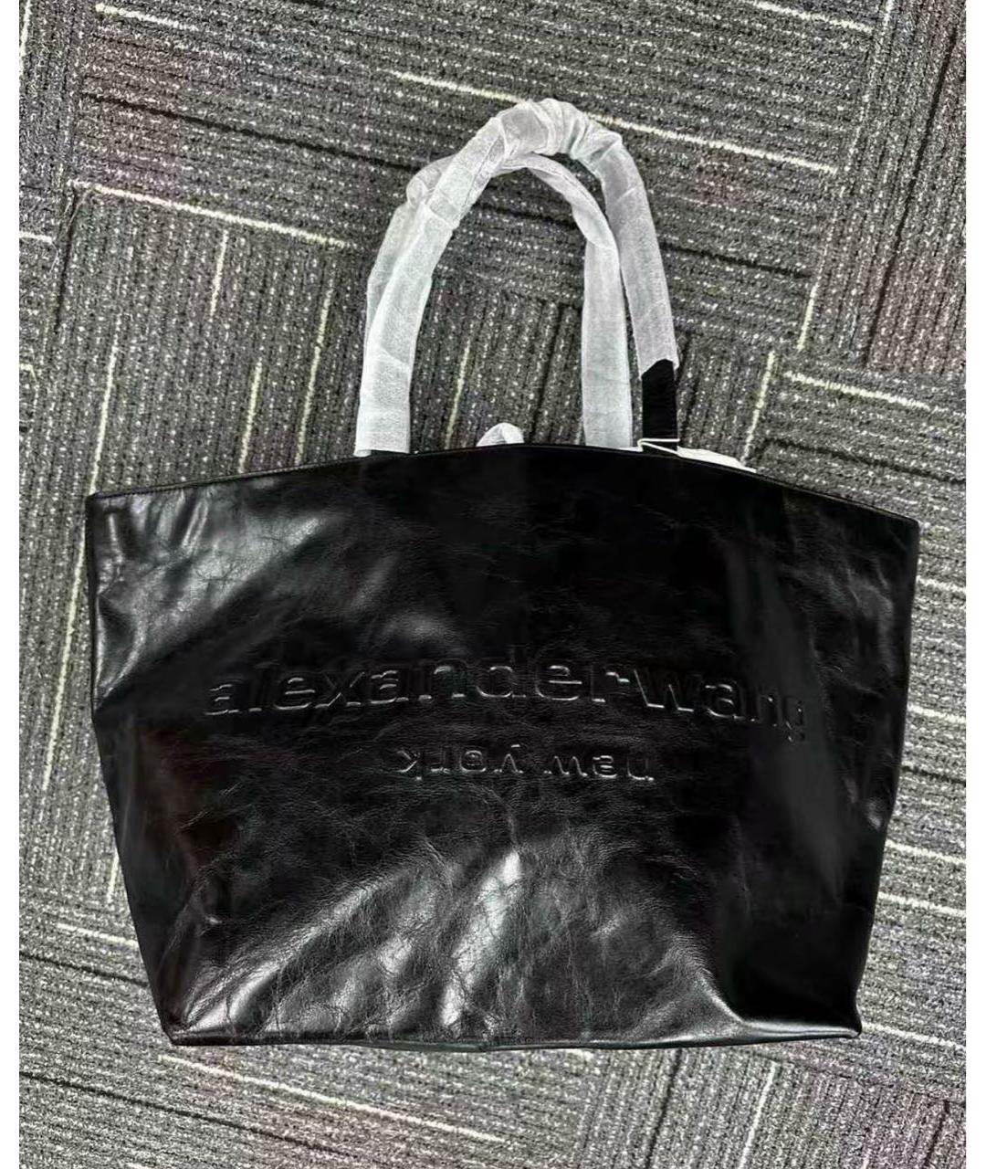 ALEXANDER WANG Черная кожаная сумка с короткими ручками, фото 5