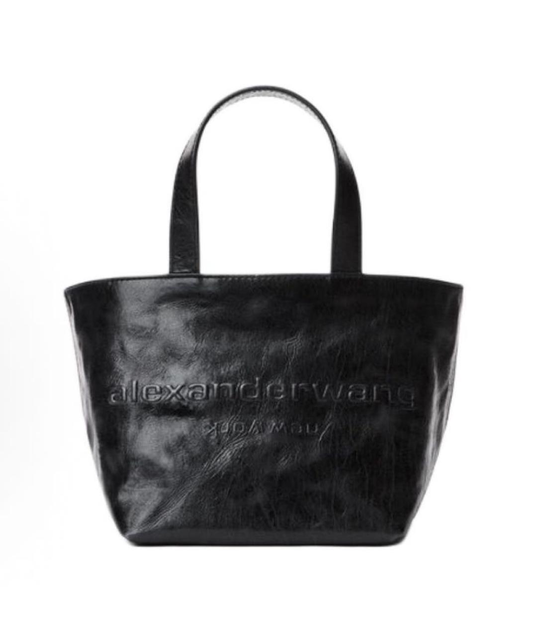 ALEXANDER WANG Черная кожаная сумка с короткими ручками, фото 9