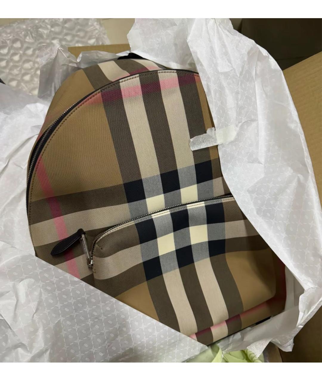 BURBERRY Бежевый тканевый рюкзак, фото 5