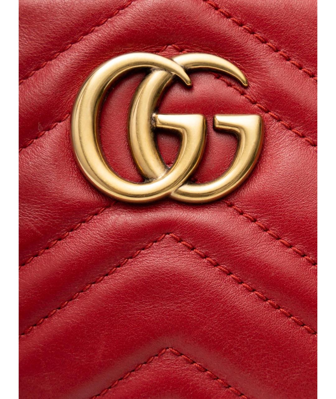 GUCCI Красная кожаная поясная сумка, фото 4