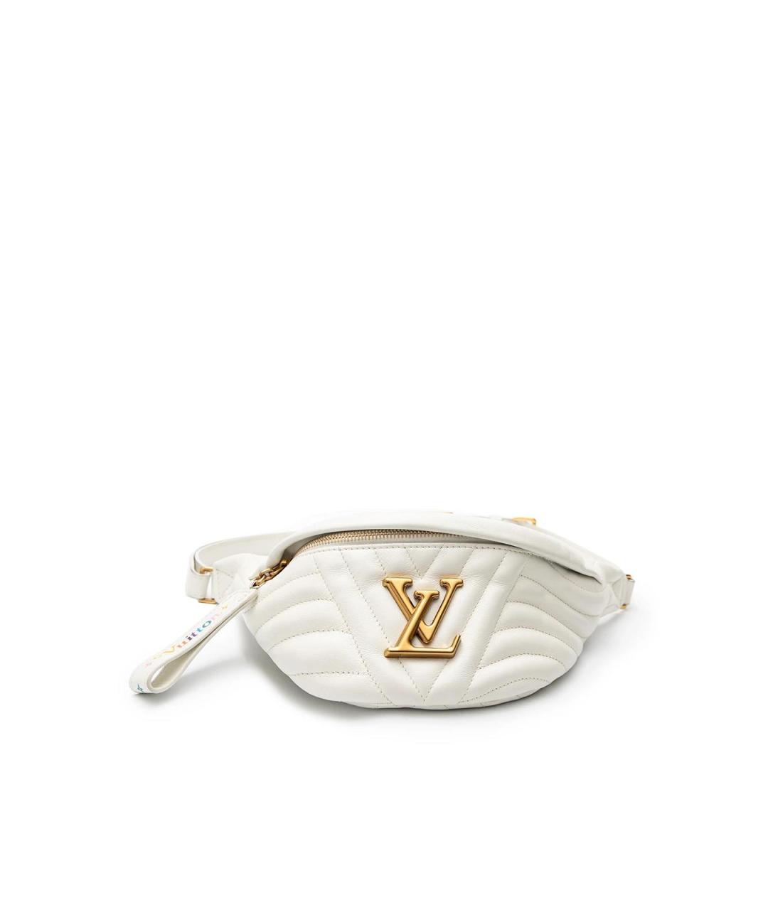 LOUIS VUITTON Белая кожаная поясная сумка, фото 2