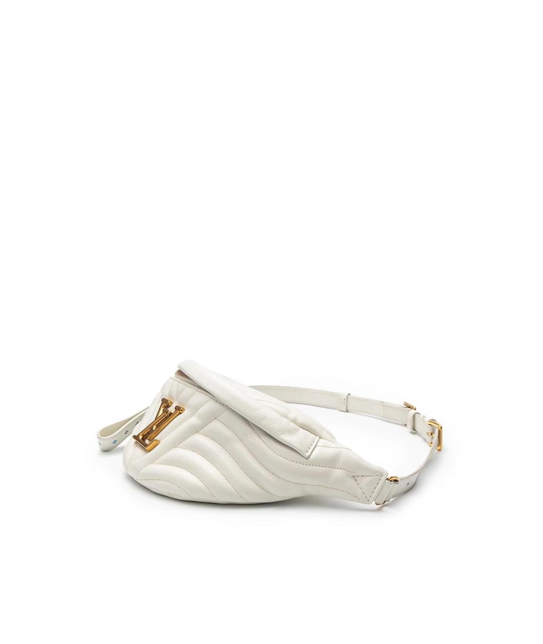 LOUIS VUITTON Белая кожаная поясная сумка, фото 3