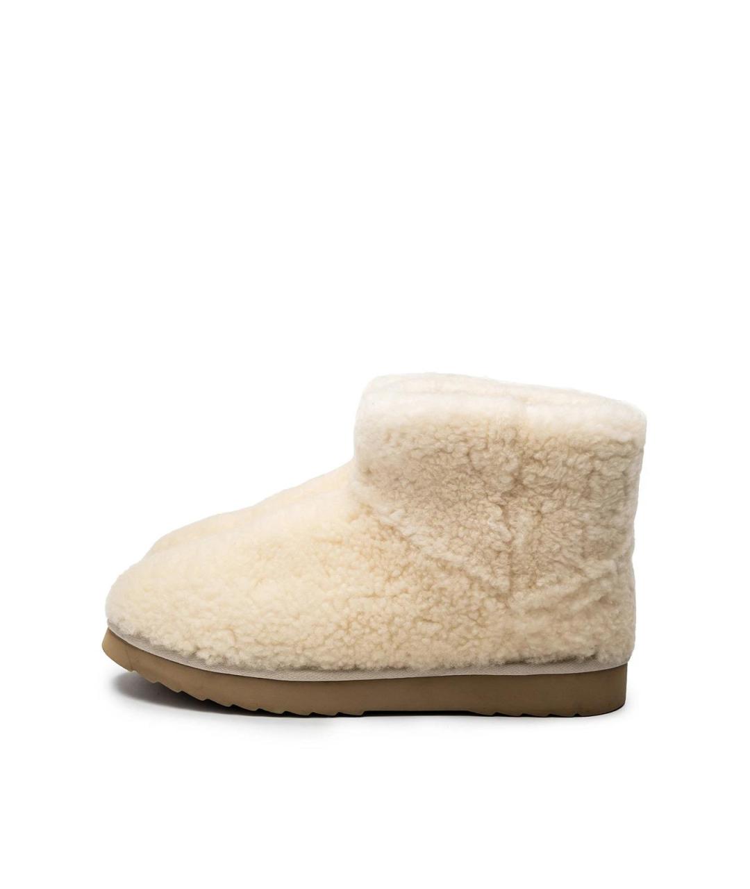 12 STOREEZ Бежевые текстильные сапоги, фото 5