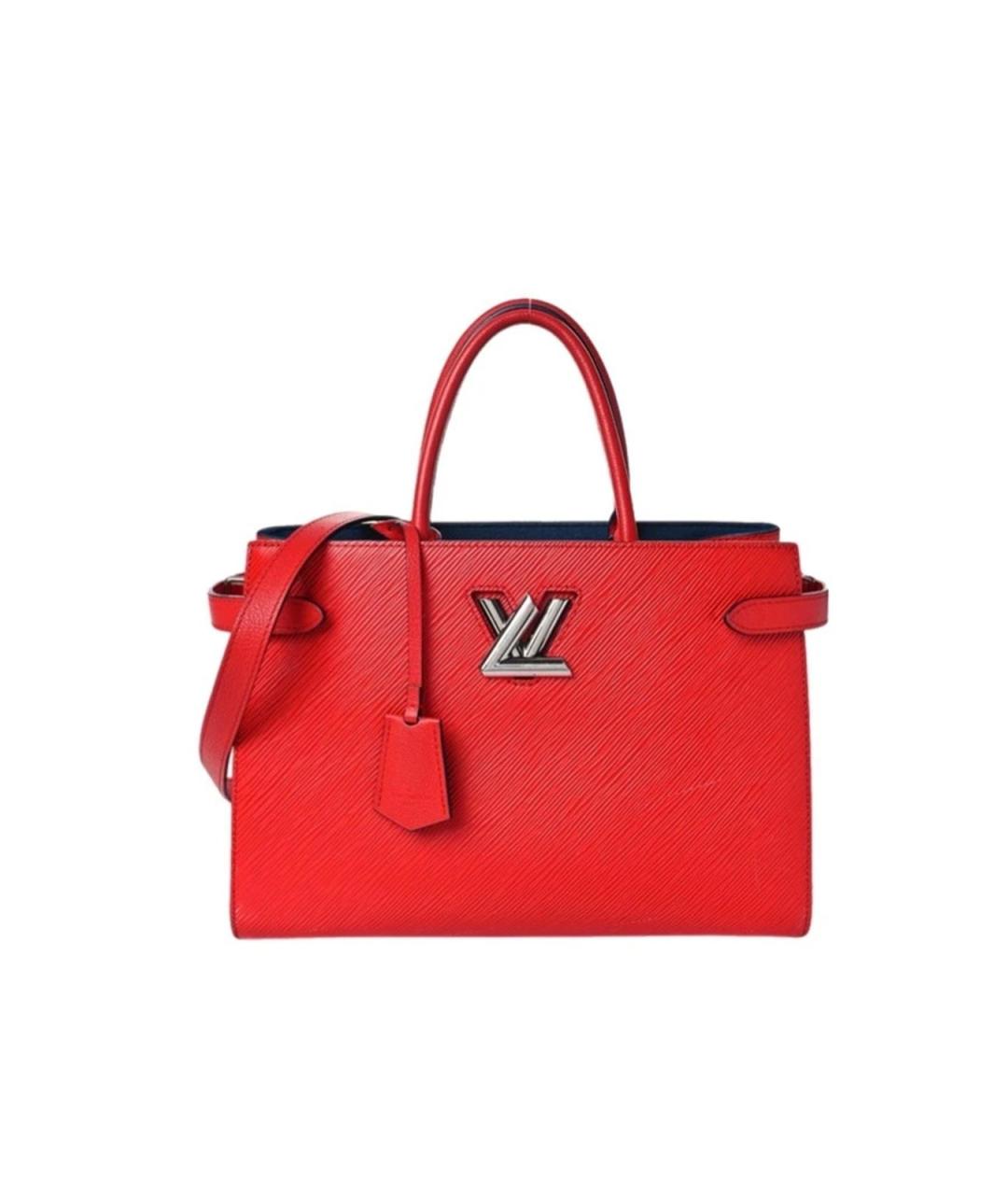 LOUIS VUITTON Красная кожаная сумка с короткими ручками, фото 6