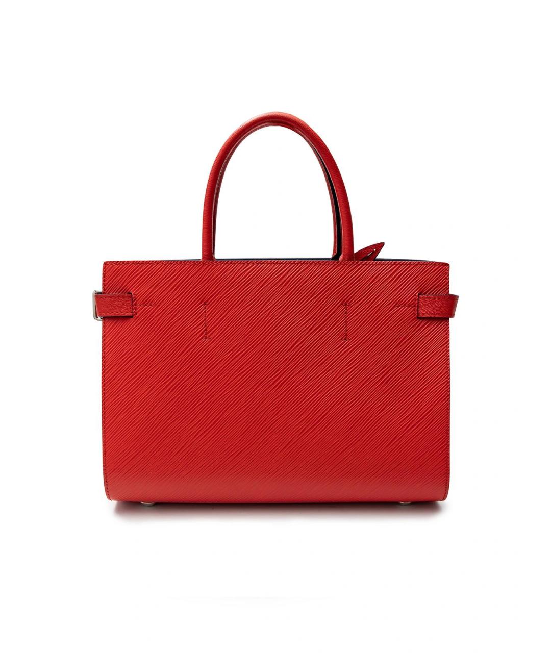 LOUIS VUITTON Красная кожаная сумка с короткими ручками, фото 4