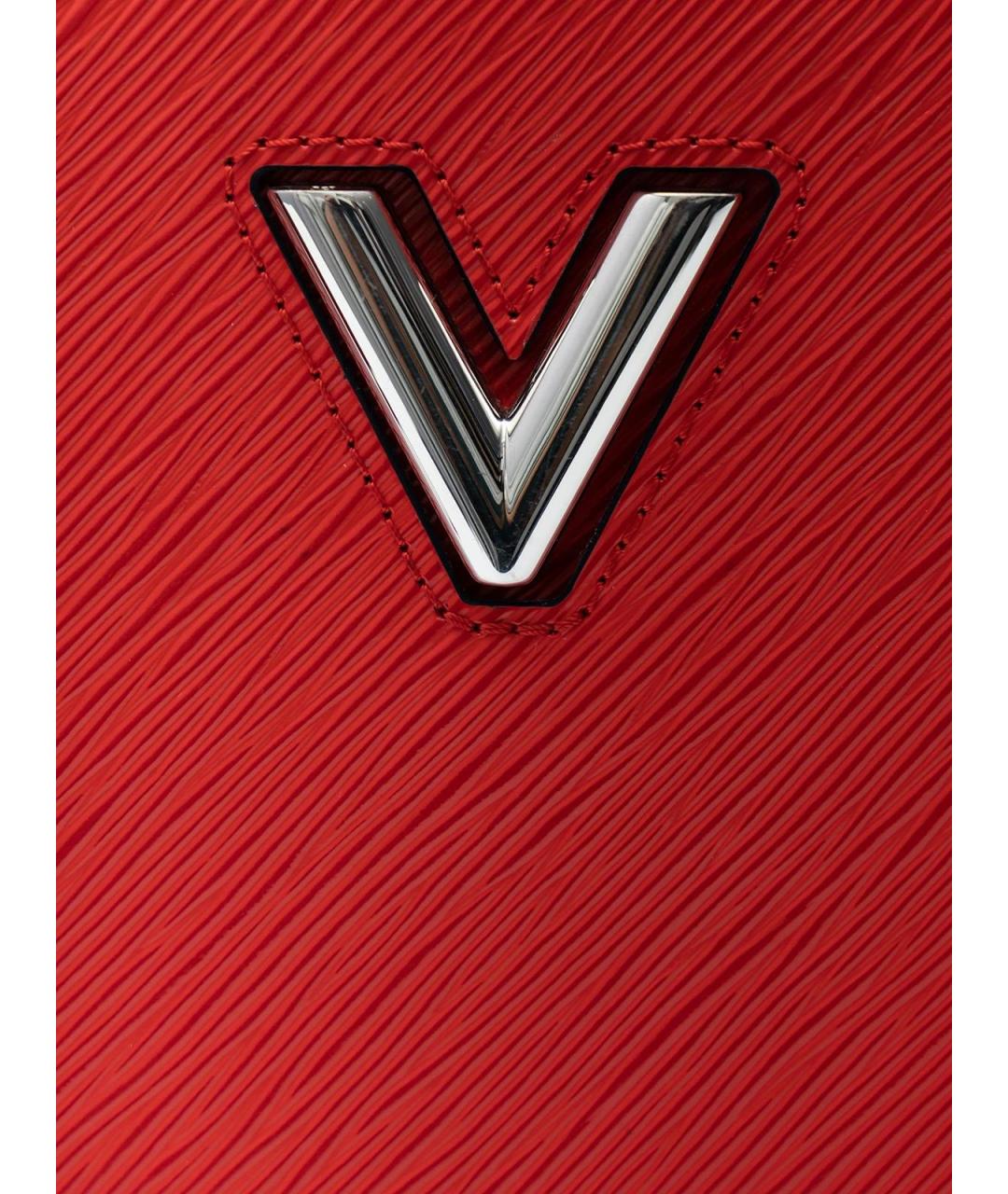 LOUIS VUITTON Красная кожаная сумка с короткими ручками, фото 5