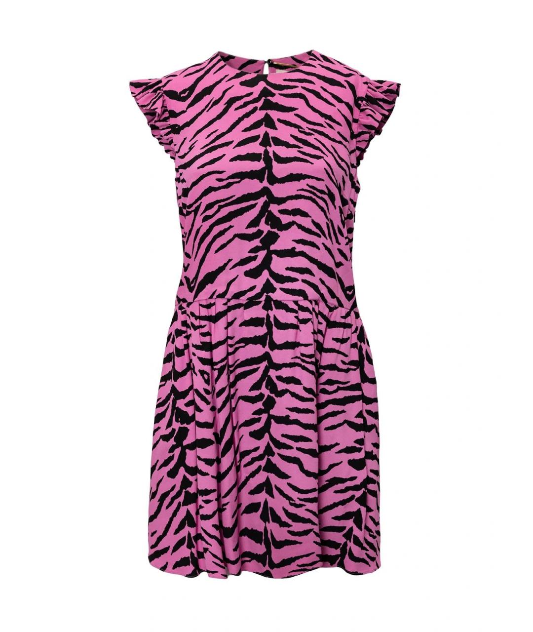 SAINT LAURENT Розовое вискозное повседневное платье, фото 4