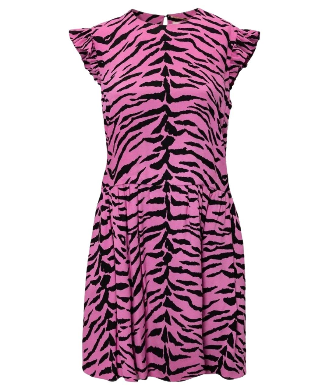 SAINT LAURENT Розовое вискозное повседневное платье, фото 1