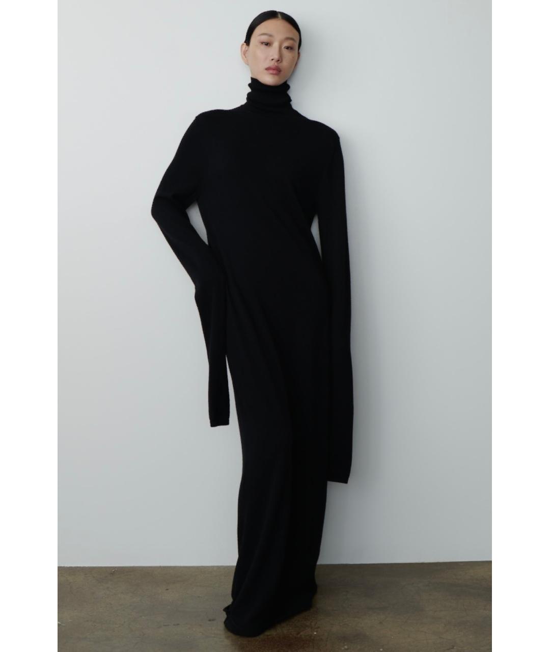 THE ROW Черное шерстяное коктейльное платье, фото 3