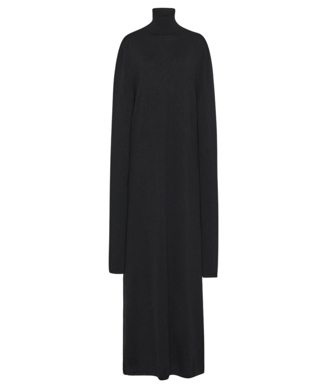 THE ROW Черное шерстяное коктейльное платье, фото 1