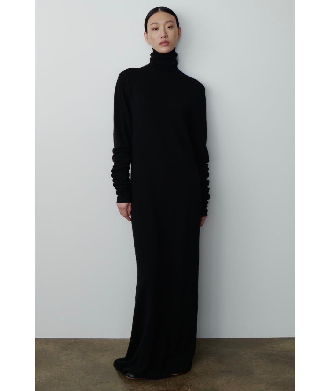 THE ROW Черное шерстяное коктейльное платье, фото 2