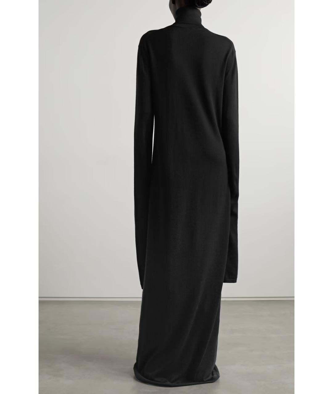 THE ROW Черное шерстяное коктейльное платье, фото 5