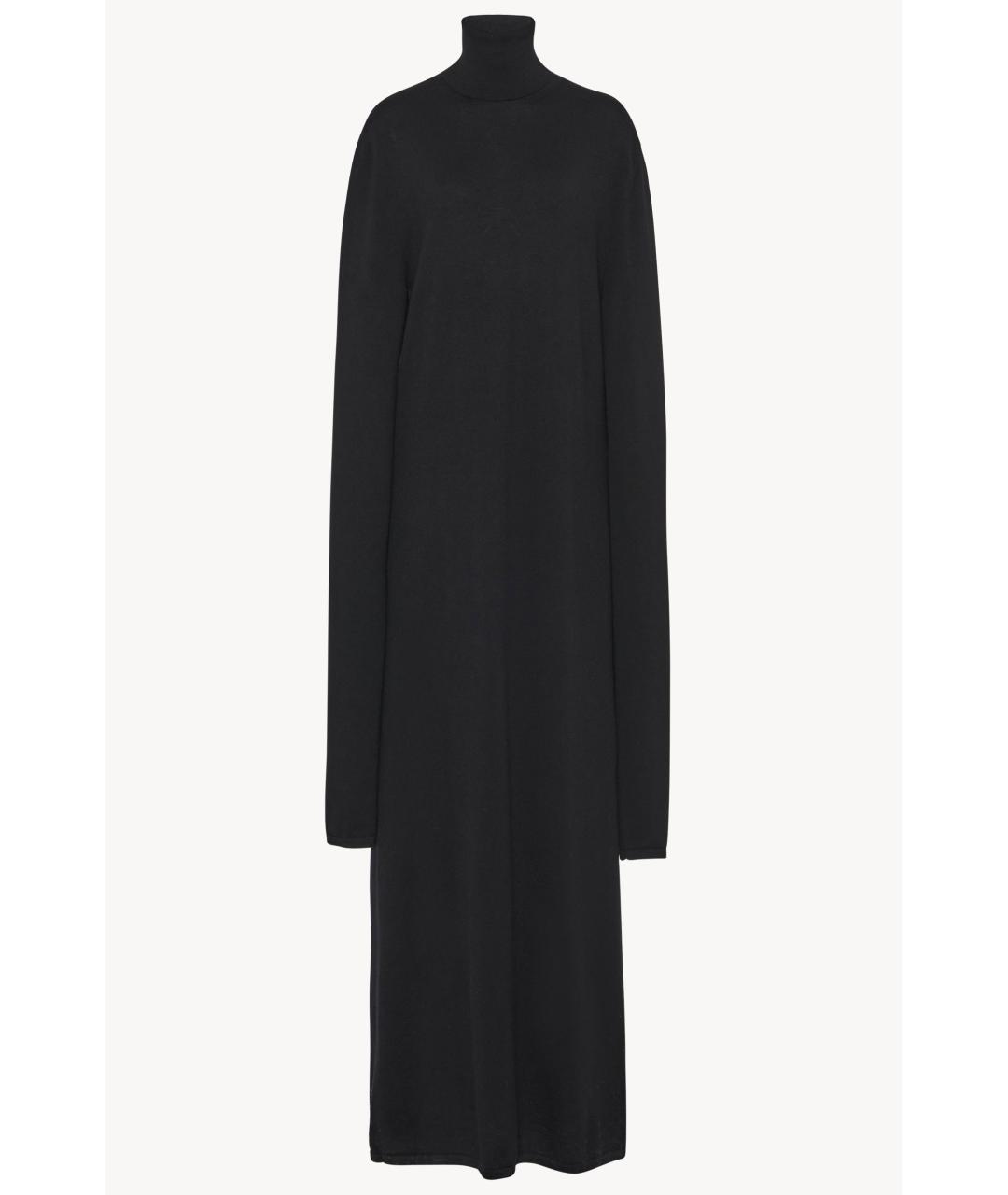 THE ROW Черное шерстяное коктейльное платье, фото 6