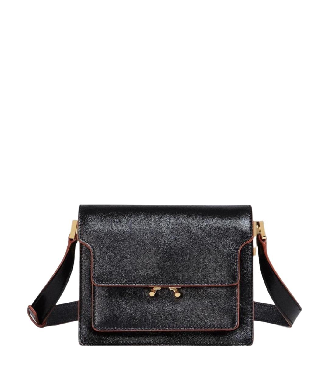 MARNI Черная кожаная сумка через плечо, фото 1