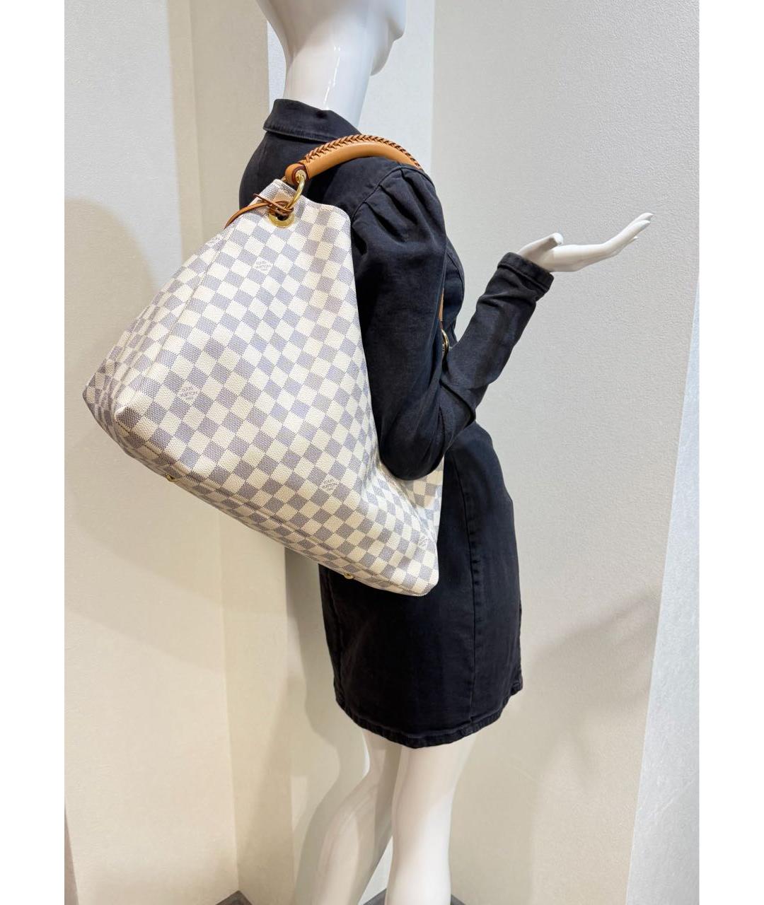 LOUIS VUITTON Белая сумка с короткими ручками, фото 5