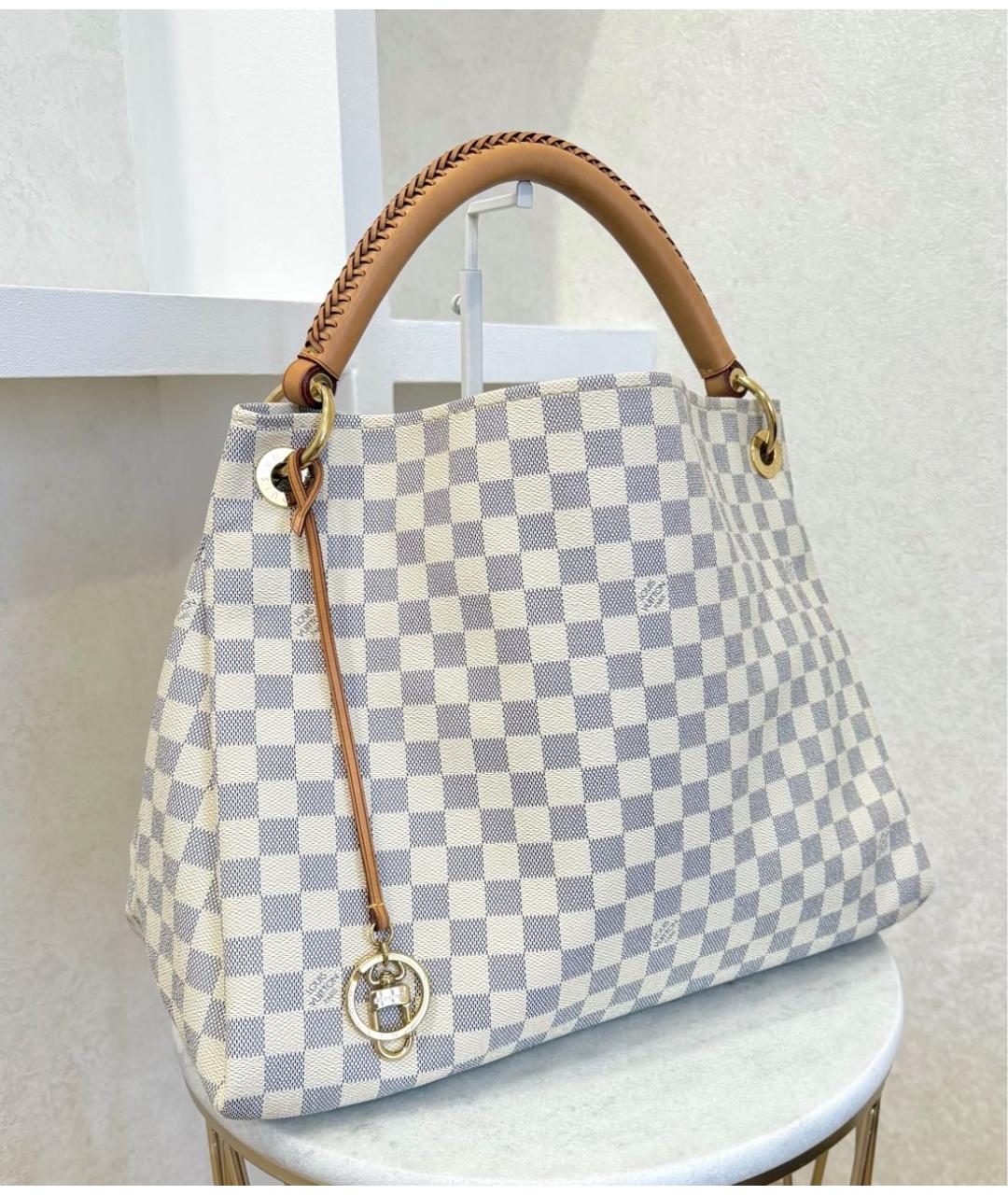 LOUIS VUITTON Белая сумка с короткими ручками, фото 4