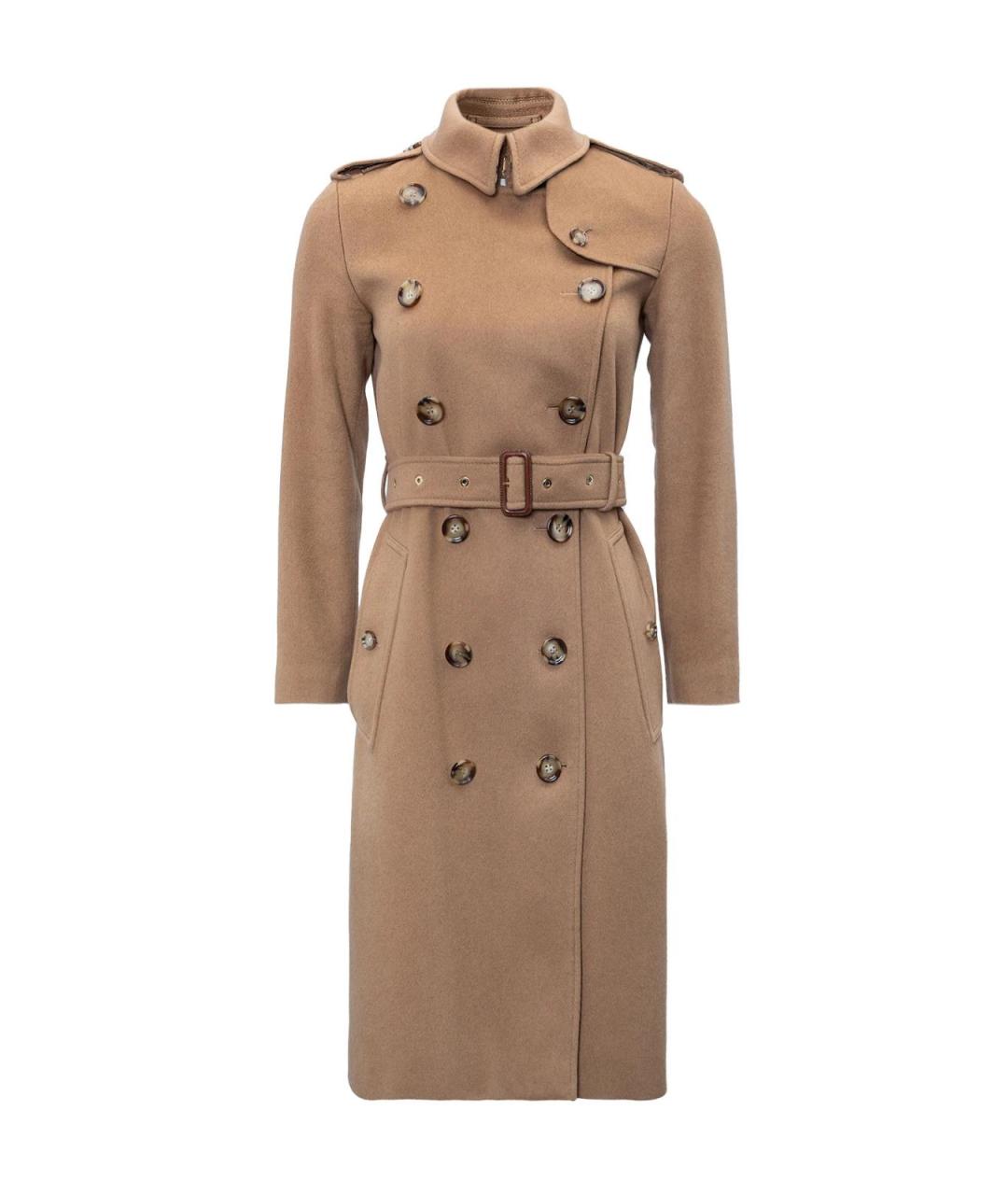 BURBERRY Бежевое шерстяное пальто, фото 4