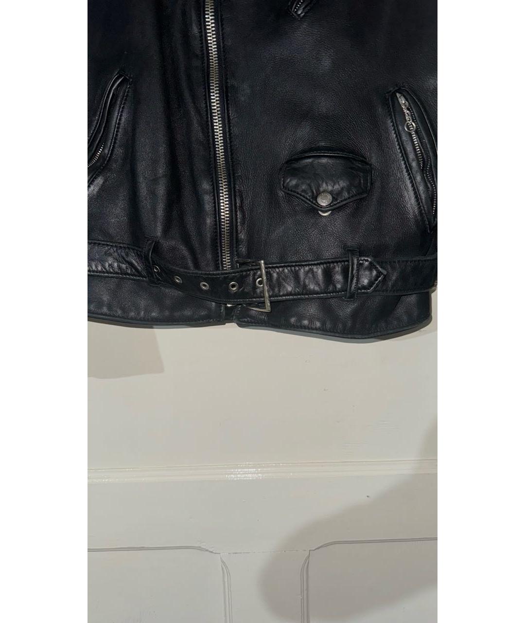 SCHOTT Черная кожаная куртка, фото 7