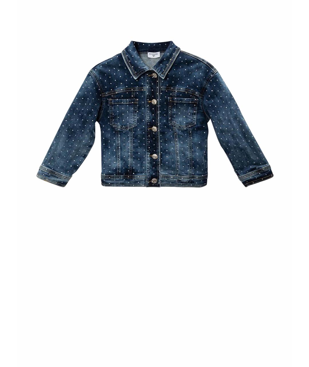 MONNALISA Синяя хлопковая куртка, фото 1