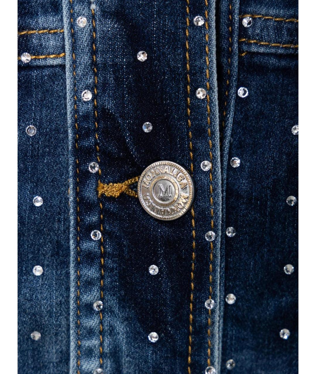 MONNALISA Синяя хлопковая куртка, фото 3