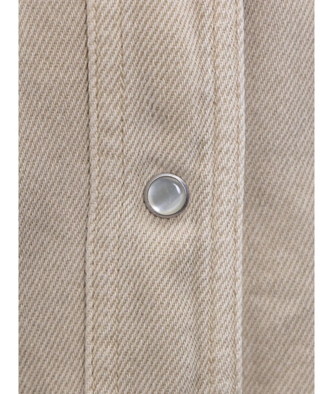 ISABEL MARANT Бежевая хлопковая рубашка, фото 3
