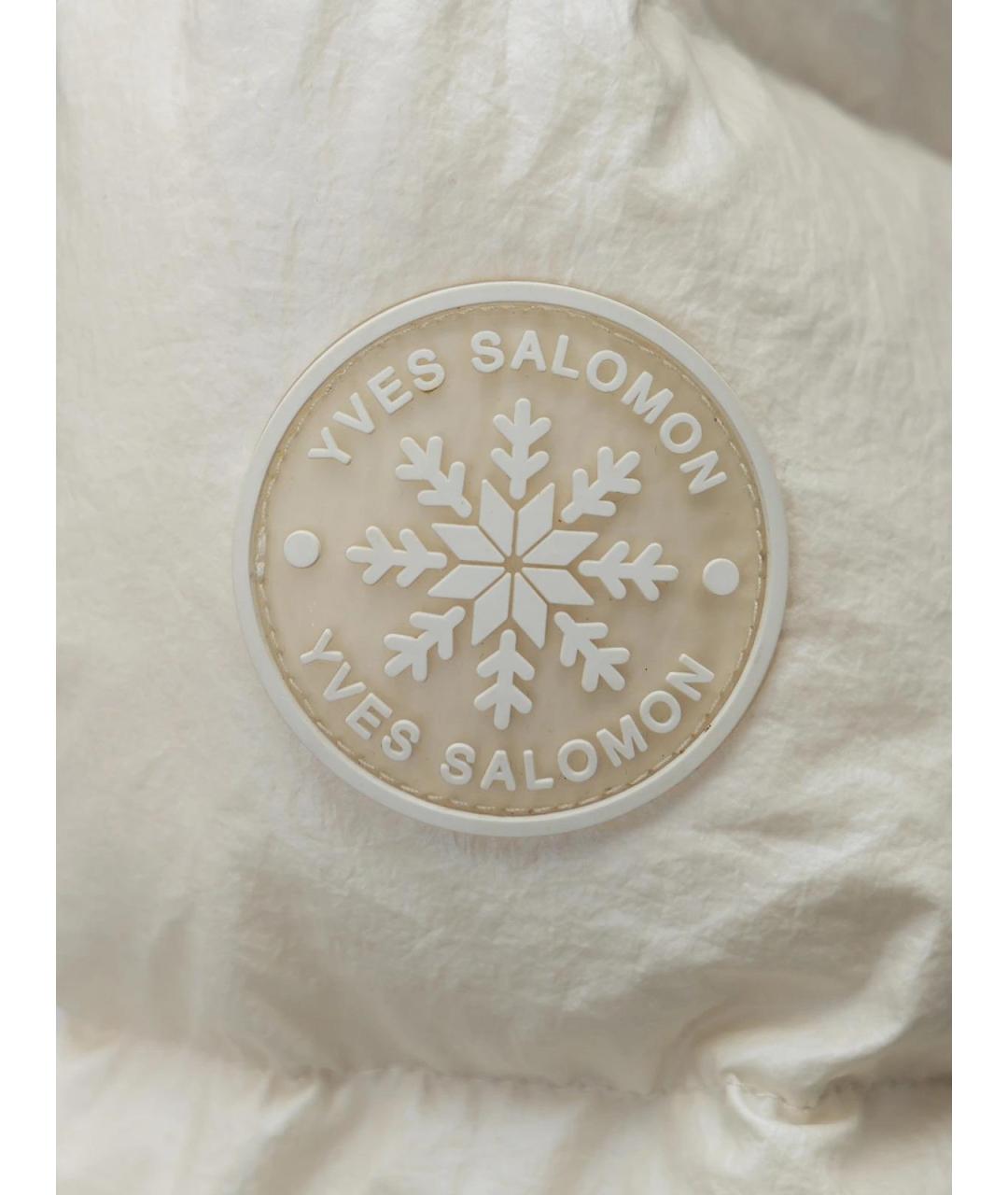 YVES SALOMON Белая полиэстеровая куртка, фото 3