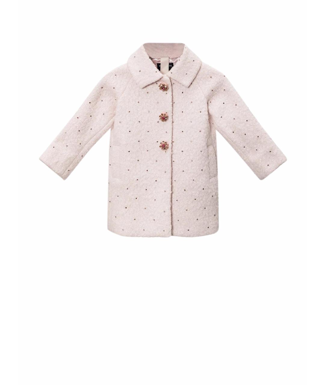 MONNALISA Розовое шерстяное пальто, фото 1