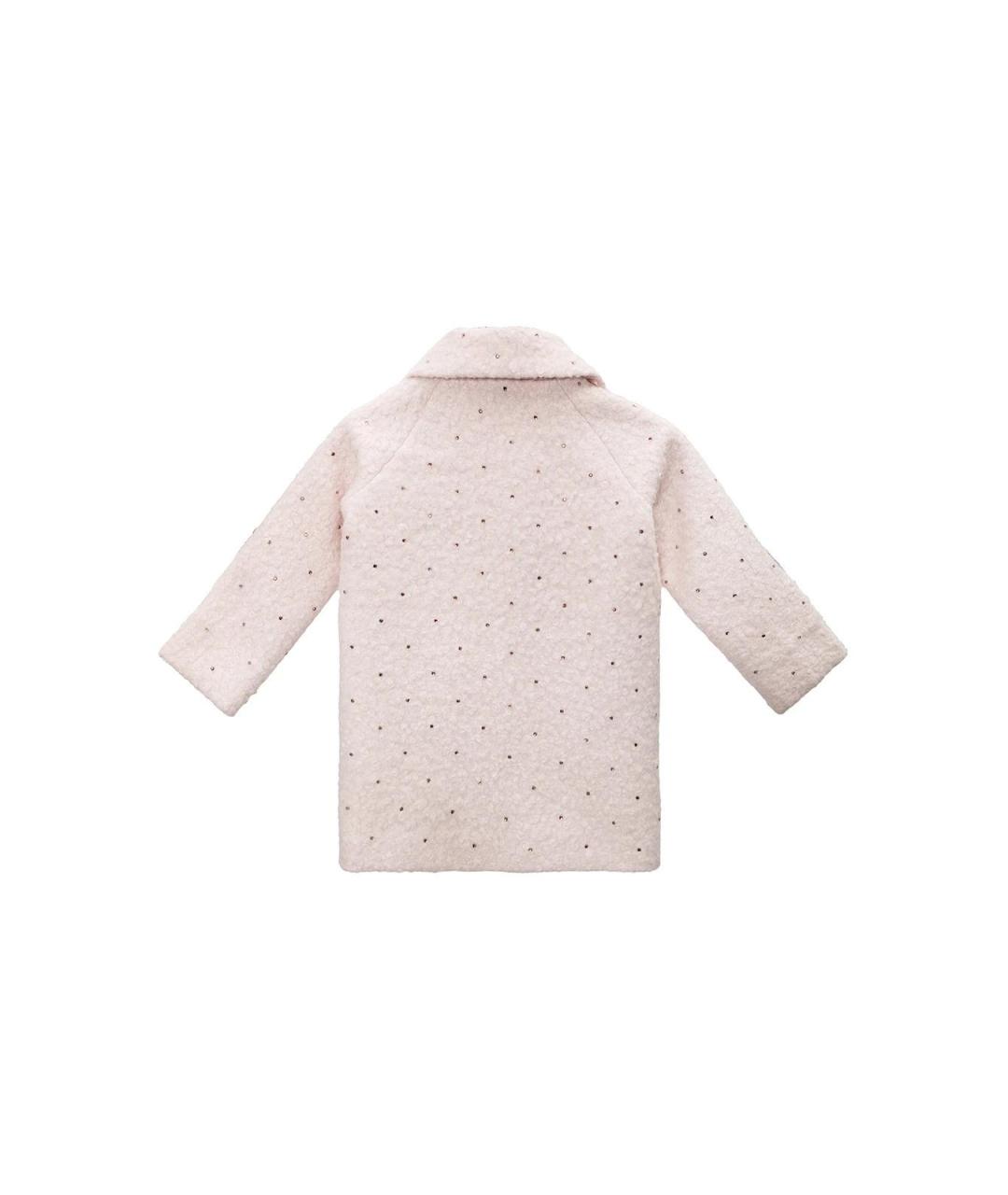 MONNALISA Розовое шерстяное пальто, фото 2