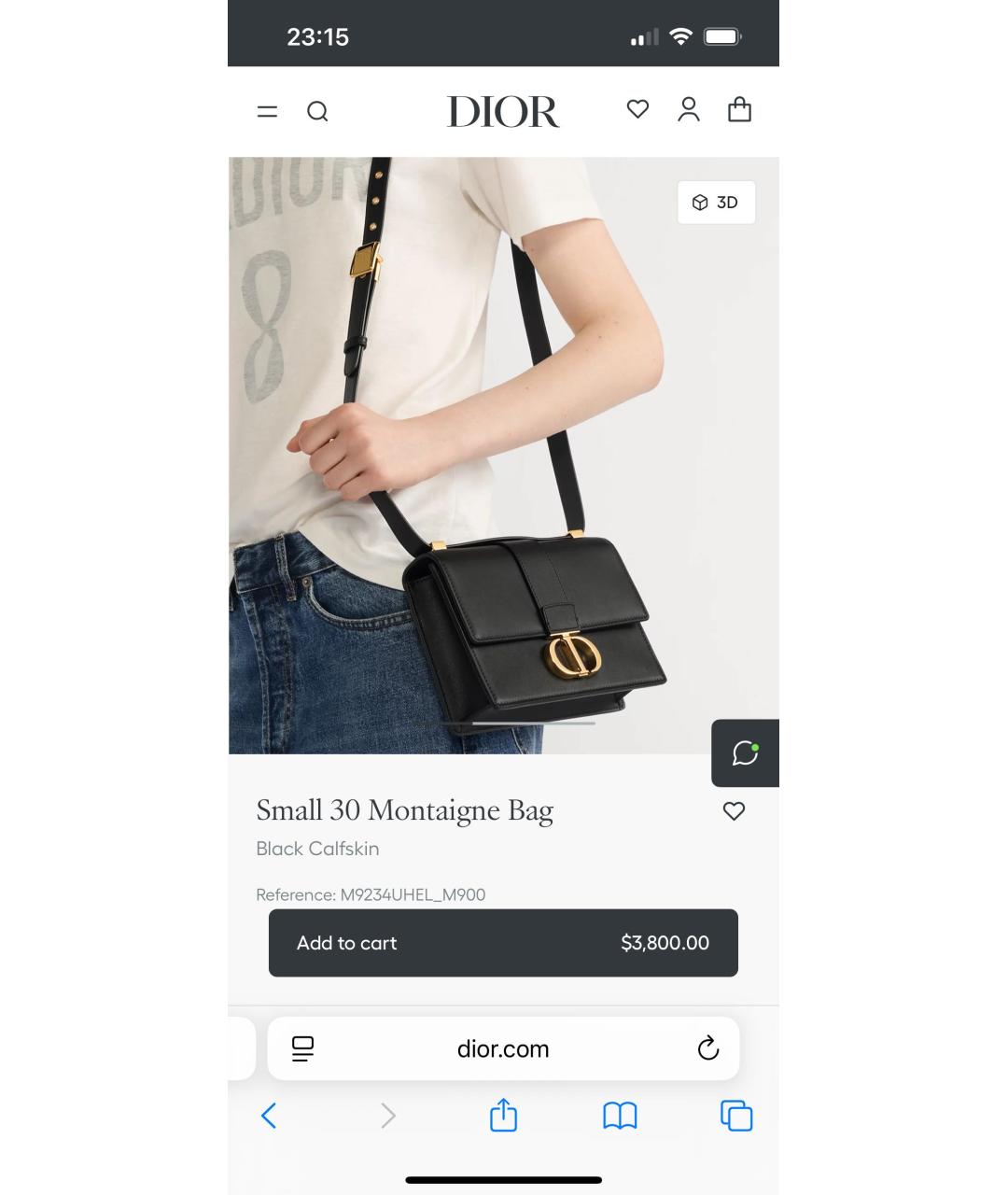 CHRISTIAN DIOR Черная кожаная сумка через плечо, фото 7