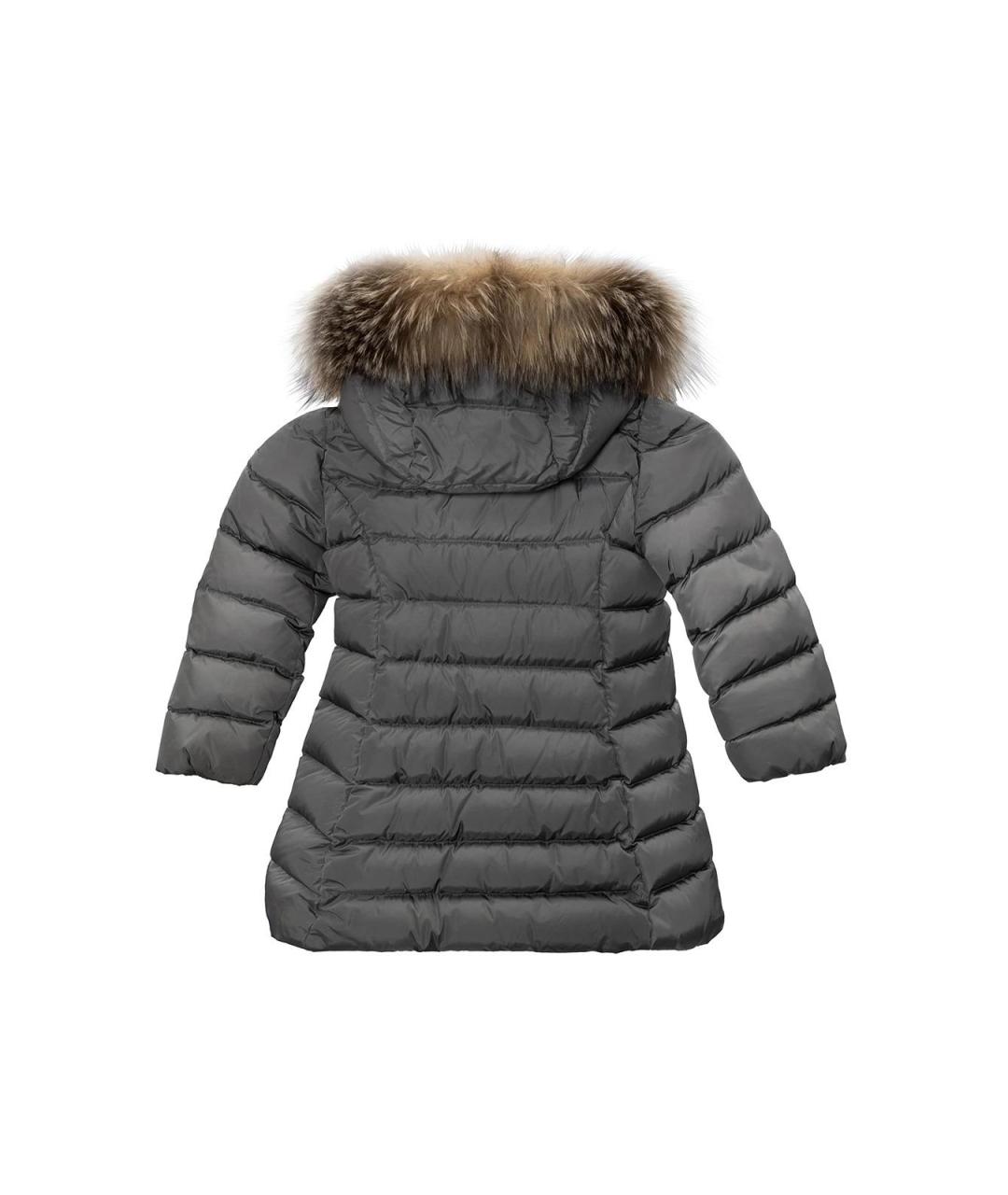 MONCLER Серая полиэстеровая куртка, фото 2