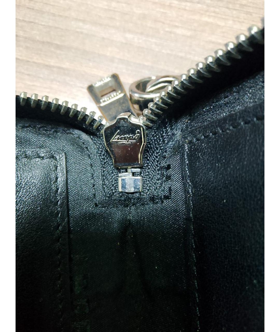 KARL LAGERFELD Серая кожаная барсетка, фото 6