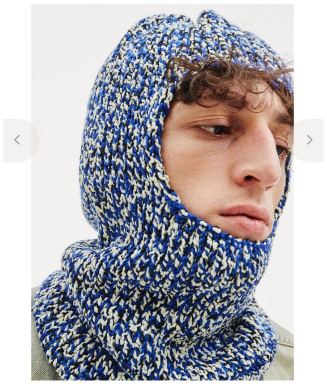 MAISON MARGIELA Синяя шерстяная шапка, фото 2