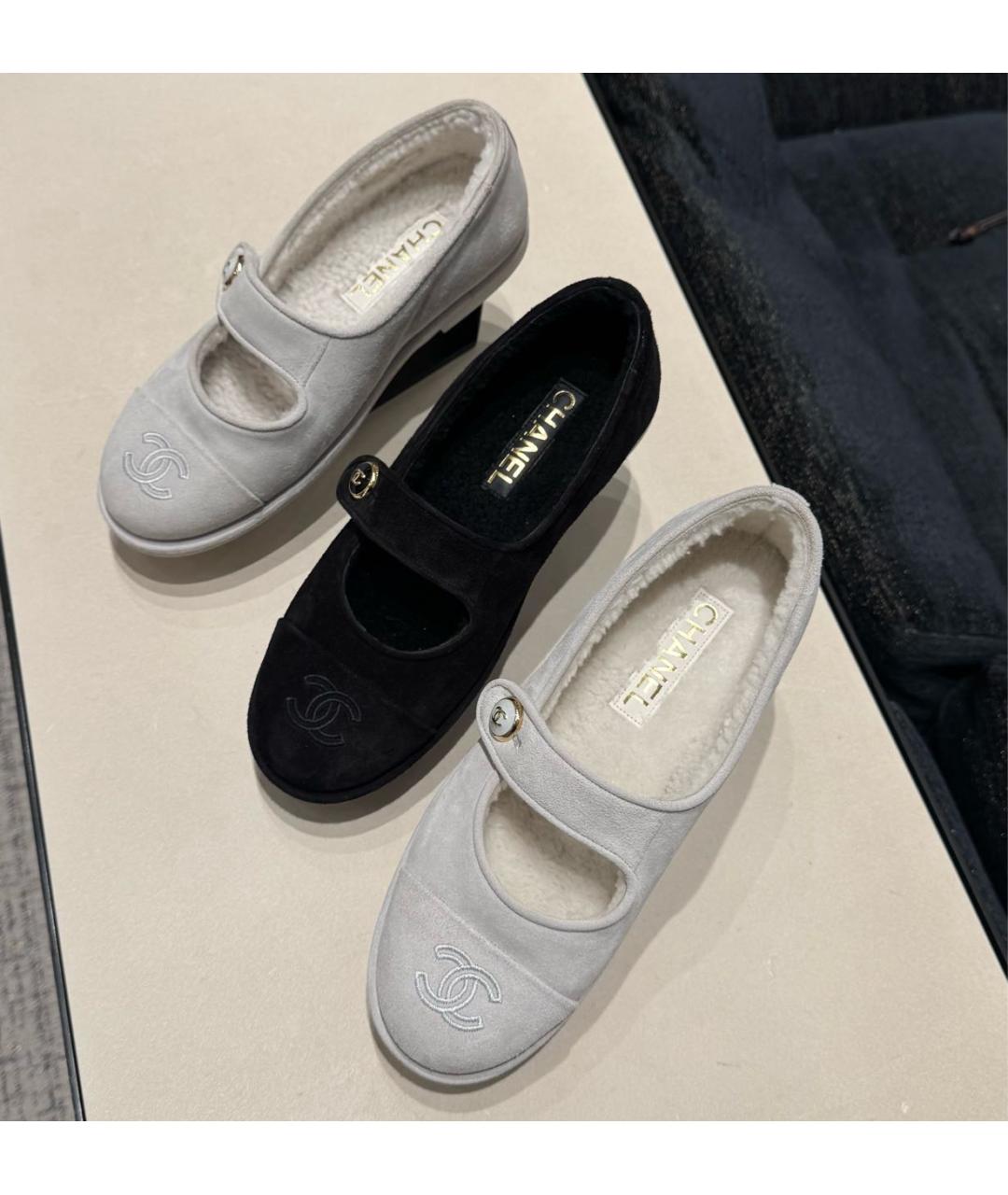 CHANEL Черные замшевые балетки, фото 3