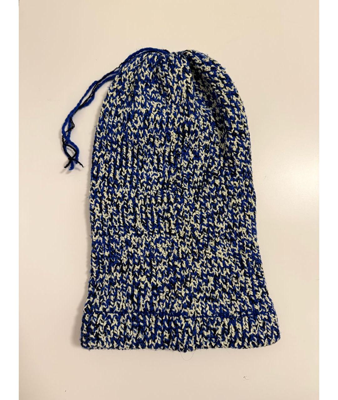 MAISON MARGIELA Синяя шерстяная шапка, фото 2