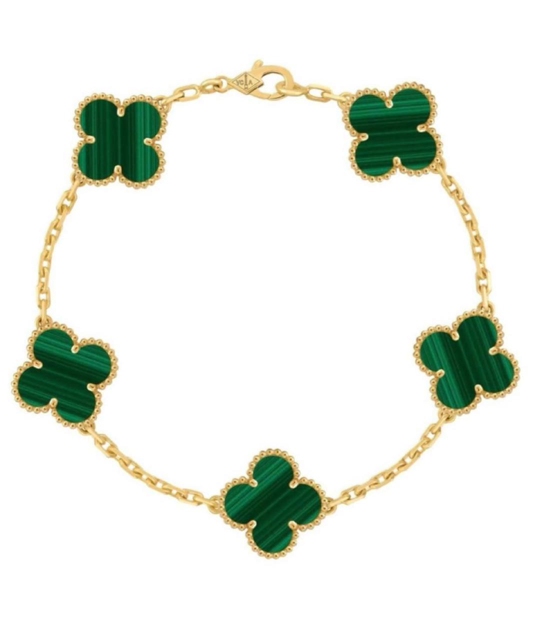 VAN CLEEF & ARPELS Зеленый браслет из желтого золота, фото 4