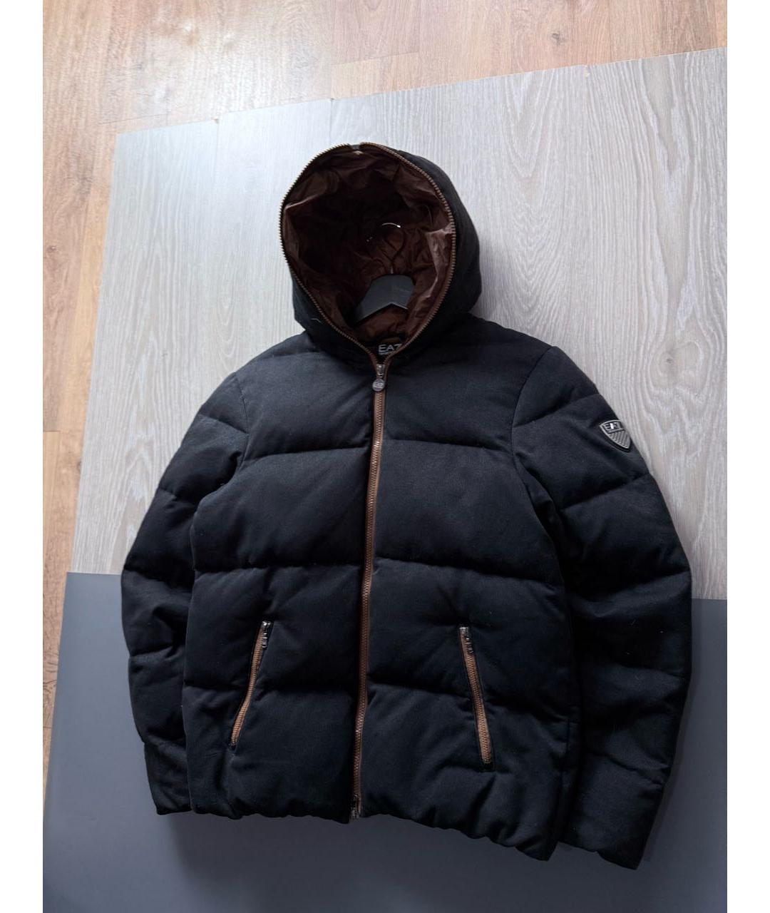 ARMANI EXCHANGE Черный хлопковый пуховик, фото 2