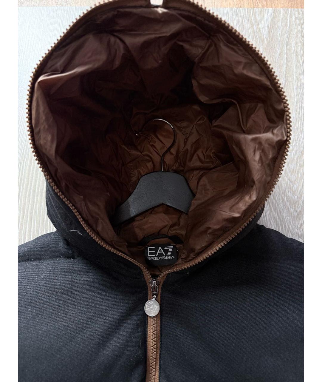 ARMANI EXCHANGE Черный хлопковый пуховик, фото 3