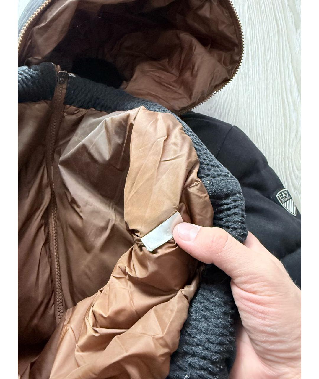 ARMANI EXCHANGE Черный хлопковый пуховик, фото 6