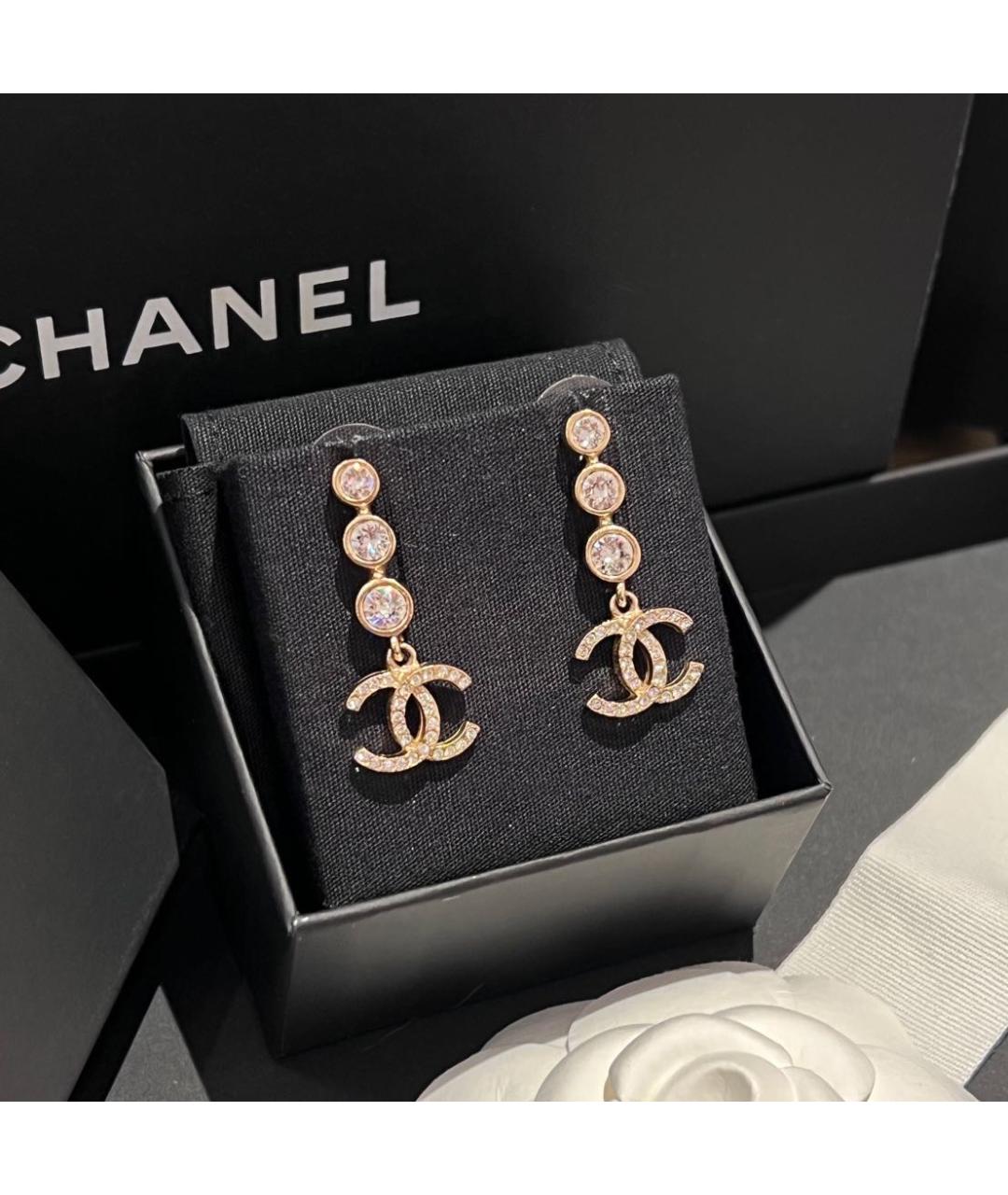 CHANEL Розовые серьги, фото 2