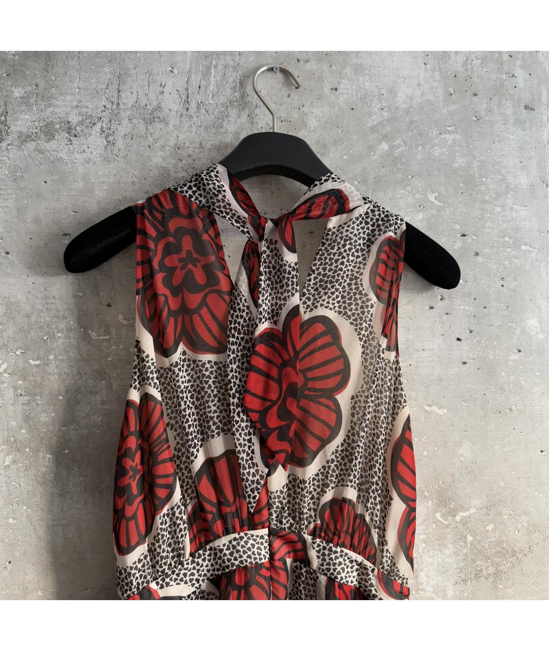 MOSCHINO Бордовое полиэстеровое платье, фото 3