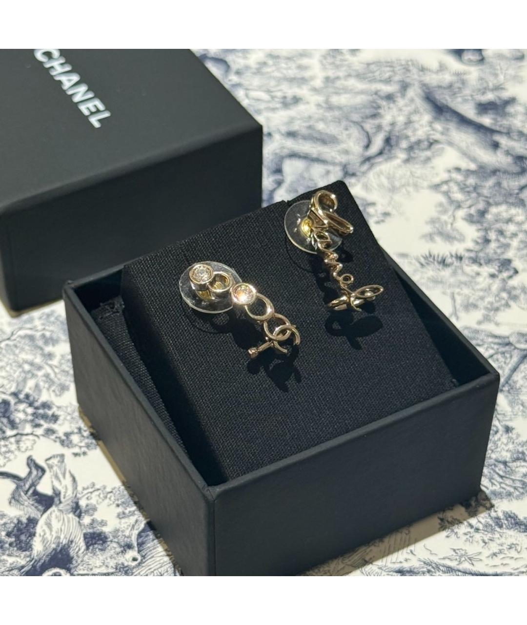 CHANEL Золотые серьги, фото 3