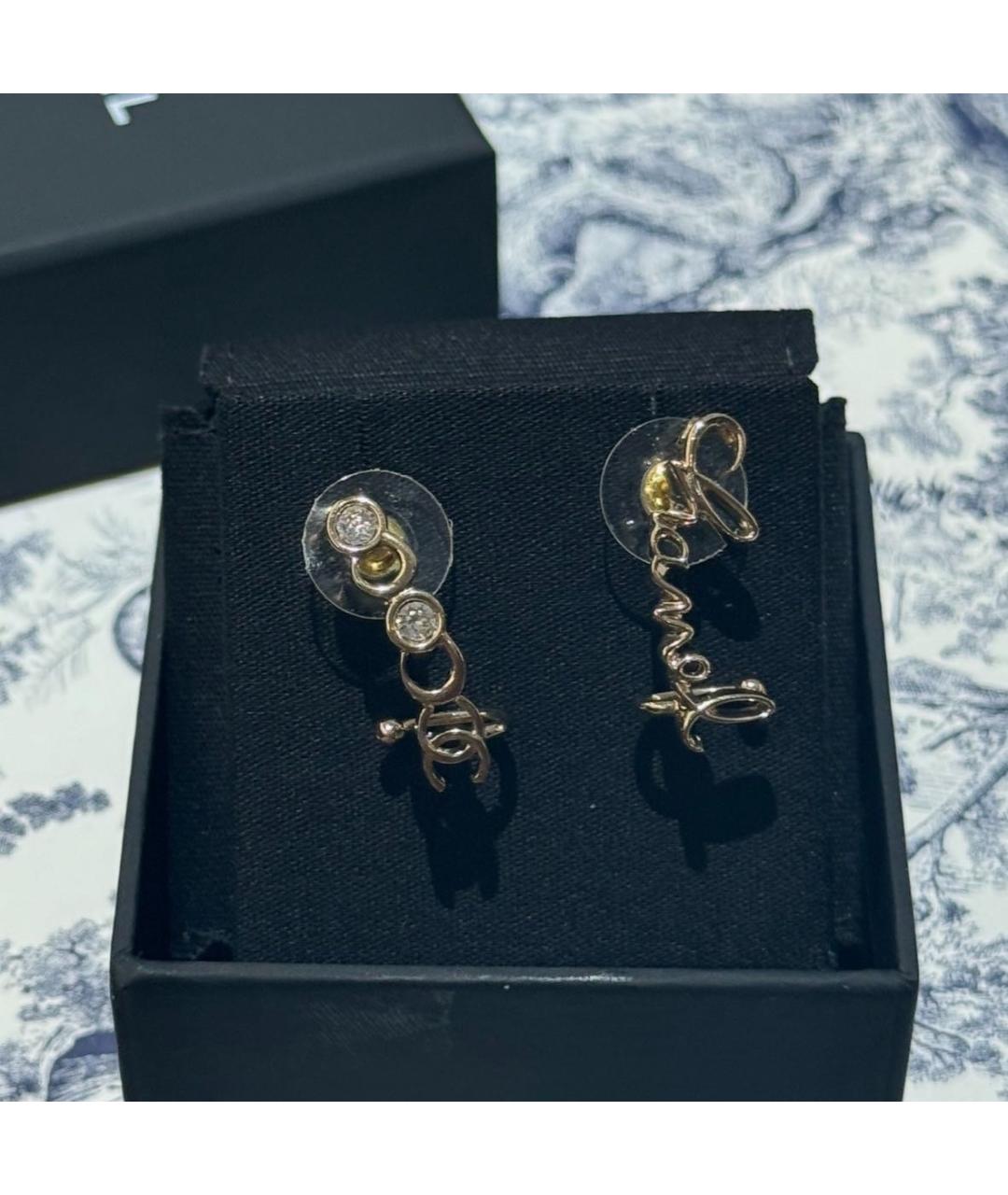 CHANEL Золотые серьги, фото 4