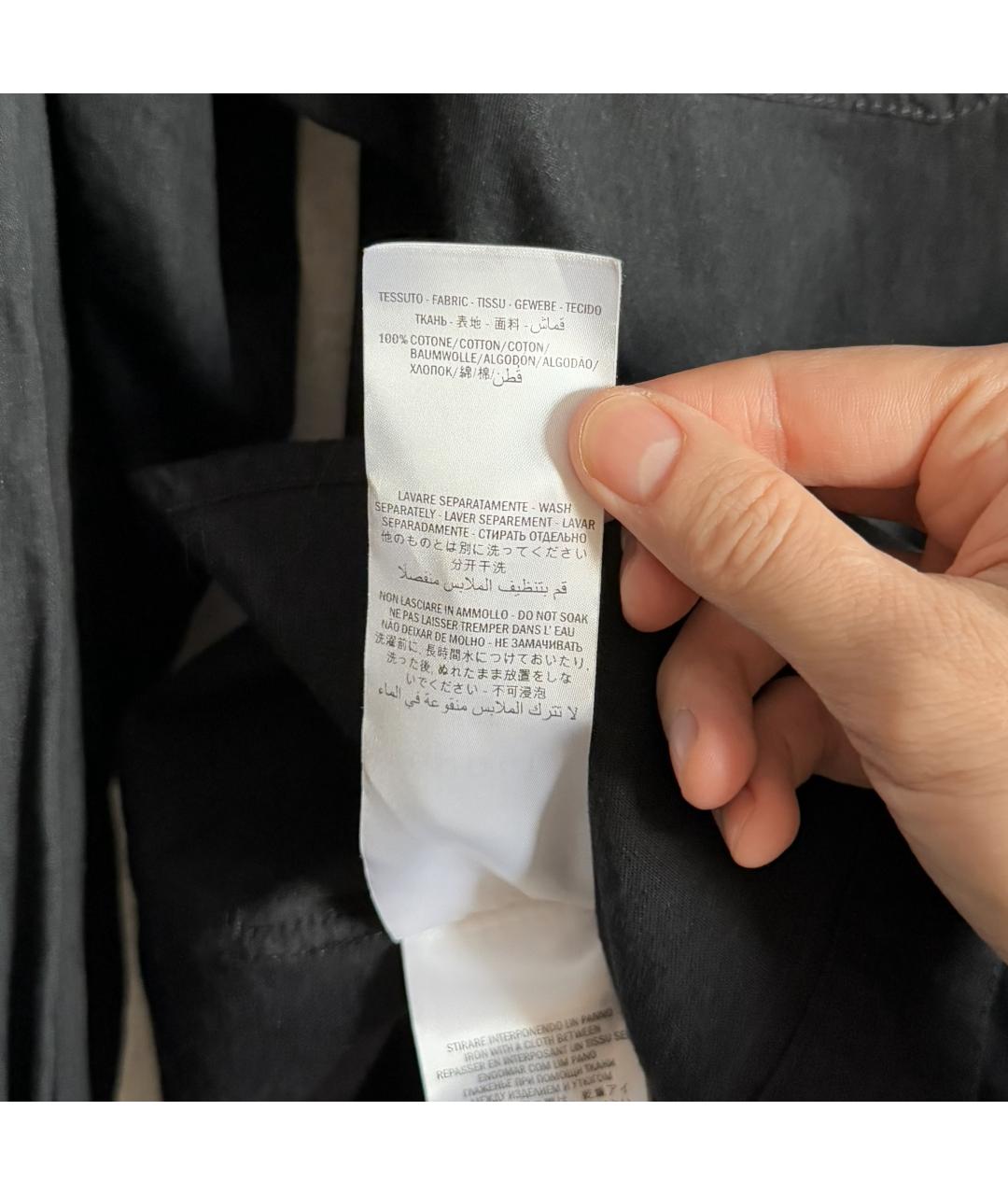 GUCCI Черная хлопковая рубашка, фото 8