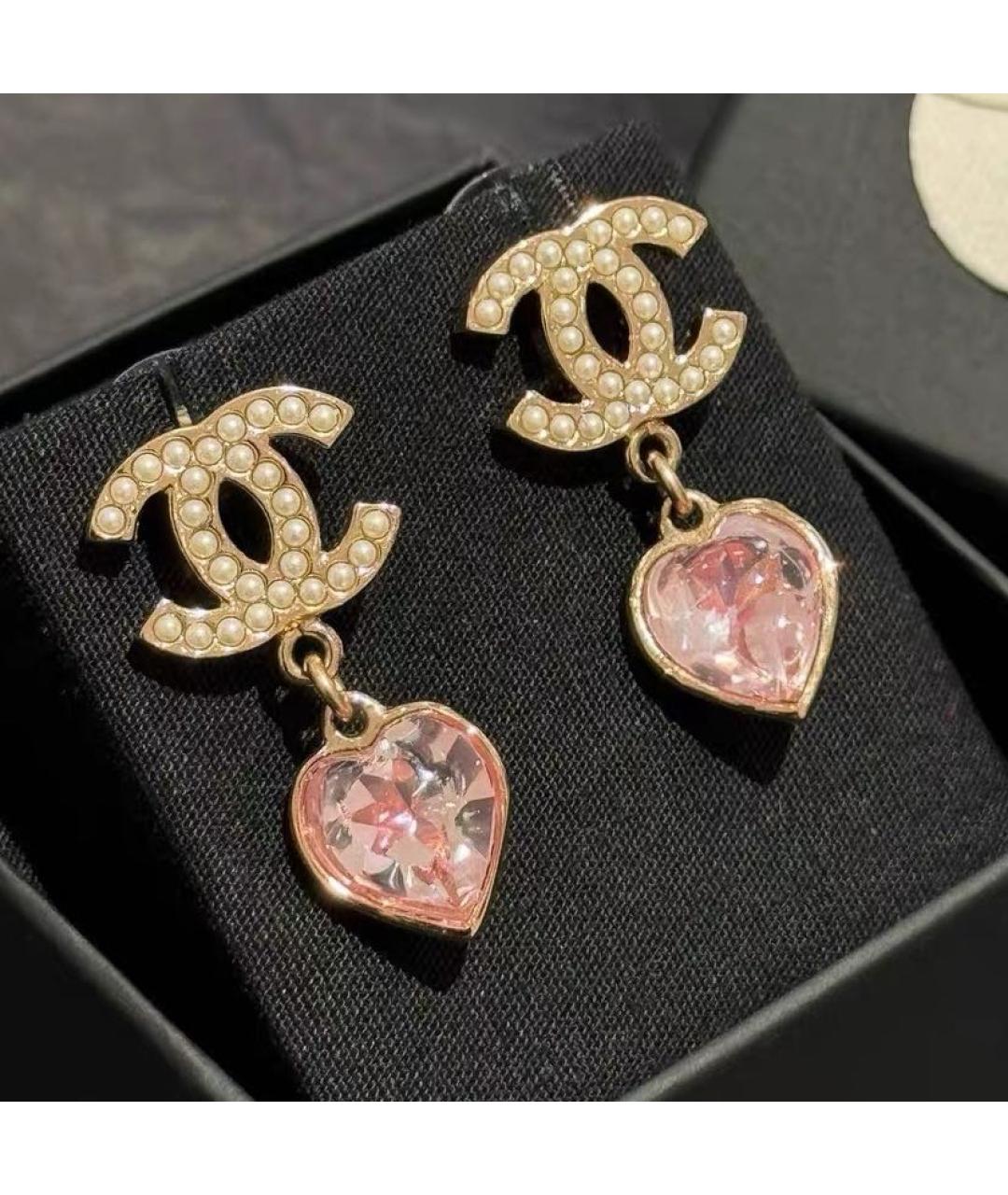 CHANEL Розовые серьги, фото 4