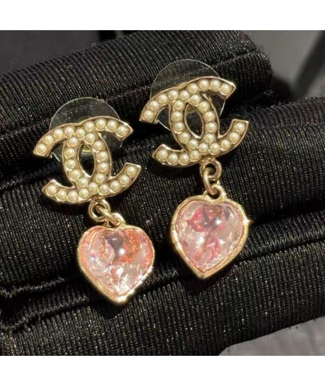 CHANEL Розовые серьги, фото 6